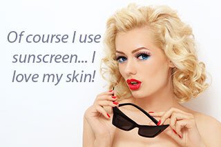 of course i use sunscreen, i love my skin!